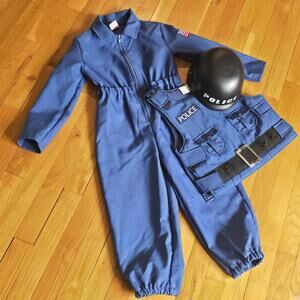 I Want To Be Kids Police Officer Vest Halloween Dress Up Costume Outfit XS S 4 5